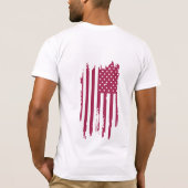 Amerikaanse vlag Amerikaanse T-shirt Design (Achterkant)