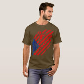 Amerikaanse vlag Amerikaanse T-shirt Dirt Bike (Voorkant volledig)