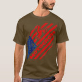 Amerikaanse vlag Amerikaanse T-shirt Dirt Bike (Voorkant)