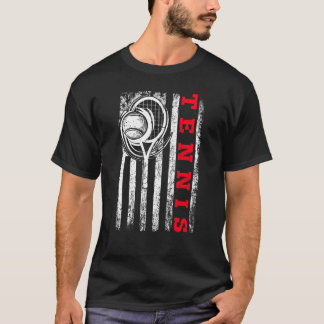 Amerikaanse vlag Amerikaanse T - shirts Tennis Fan