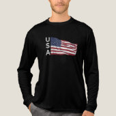 Amerikaanse vlag Amerikaanse trots Verenigde State Tri-Blend Shirt (Voorkant volledig)