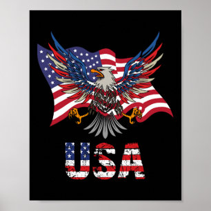 Amerikaanse vlag Amerikaanse Verenigde Staten van  Poster