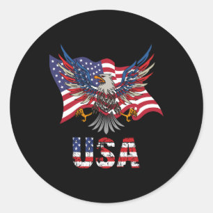 Amerikaanse vlag Amerikaanse Verenigde Staten van Ronde Sticker