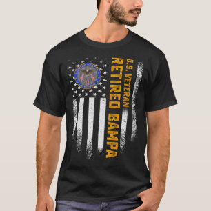 Amerikaanse vlag Amerikaanse Veteraan Proud in ru T-shirt