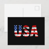 Amerikaanse vlag Amerikaanse vlag Amerikaanse nati Briefkaart (Voorkant / Achterkant)