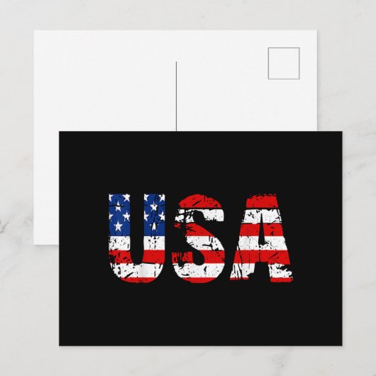 Amerikaanse vlag Amerikaanse vlag Amerikaanse nati Briefkaart (Voorkant / Achterkant)