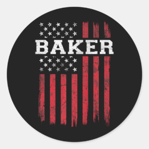 Amerikaanse vlag Amerikaanse vlag Amerikaanse patr Ronde Sticker