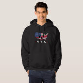 Amerikaanse vlag Amerikaanse vlag Amerikaanse vlag Hoodie (Voorkant volledig)