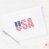 Amerikaanse vlag/Amerikaanse vlag/Amerikaanse vlag Ronde Sticker (Envelop)