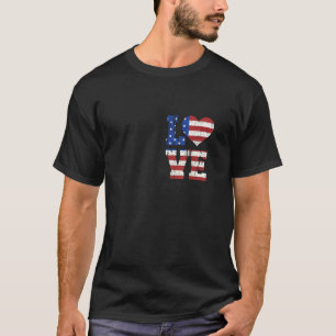 Amerikaanse vlag Amerikaanse vlag Amerikaanse vlag T-shirt