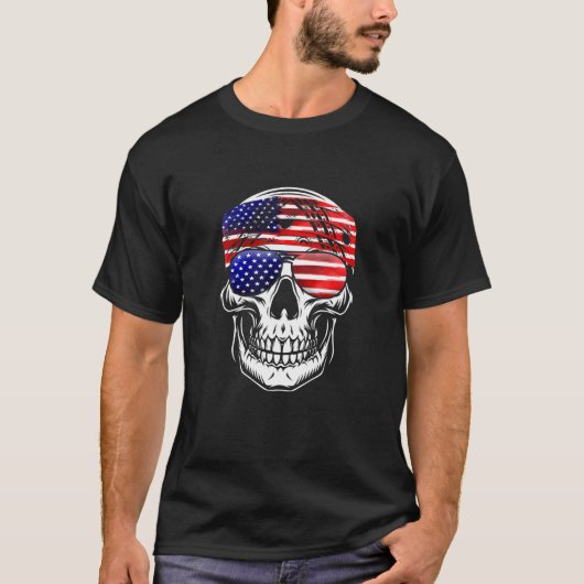 Amerikaanse vlag Amerikaanse vlag Amerikaanse vlag T-shirt (Voorkant)
