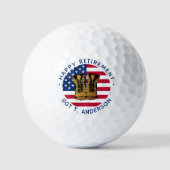 Amerikaanse vlag Amerikaanse vlag Golfballen (Voorkant)
