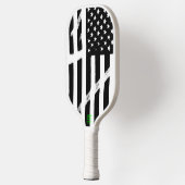 Amerikaanse vlag Amerikaanse vlag grunge retro zwa Pickleball Paddle (Links)
