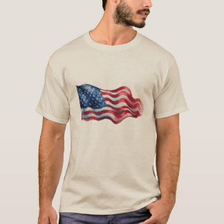 Amerikaanse vlag, Amerikaanse vlag in waterverf on T-shirt