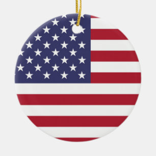 Amerikaanse vlag Amerikaanse vlag Keramisch Ornament