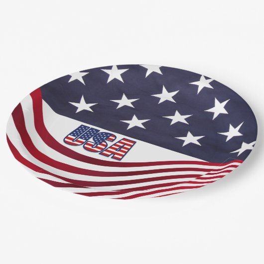 Amerikaanse vlag Amerikaanse vlag op 4 juli Onafha Papieren Bordje (Gekanteld)