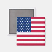 Amerikaanse vlag Amerikaanse vlag op 4 juli Square Magneet (Voorkant / Achterkant)
