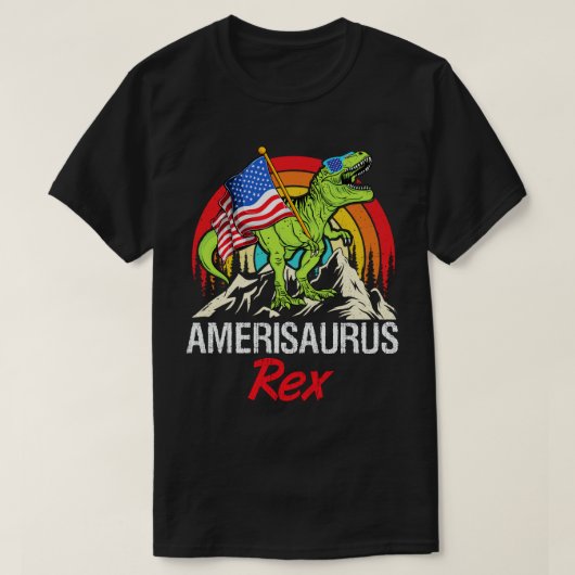 Amerikaanse vlag Amerikaanse vlag op 4 juli T-shirt (Design voorkant)
