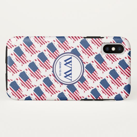 Amerikaanse vlag Amerikaanse vlag Overvloedig Chri Case-Mate iPhone Case (Achterkant (horizontaal))
