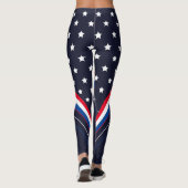 Amerikaanse vlag Amerikaanse vlag Patriottic Athle Leggings (Achterkant)