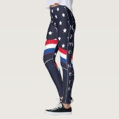 Amerikaanse vlag Amerikaanse vlag Patriottic Athle Leggings (Links)