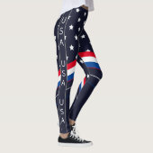 Amerikaanse vlag Amerikaanse vlag Patriottic Athle Leggings (Rechts)