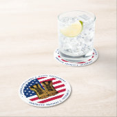 Amerikaanse vlag Amerikaanse vlag Ronde Kartonnen Onderzetter (Insitu)