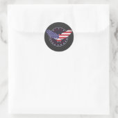Amerikaanse vlag Amerikaanse vlag Ronde Sticker (Tas)