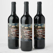 Amerikaanse vlag Amerikaanse vlag Wijn Etiket (Flessen)