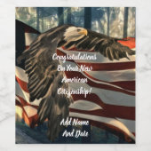 Amerikaanse vlag Amerikaanse vlag Wijn Etiket (Enkel label)