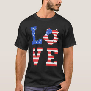 Amerikaanse vlag Amerikaanse voetbalclub Amerikaan T-shirt