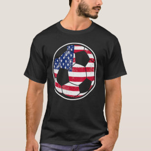 Amerikaanse Vlag Amerikaanse voetbalspelspeler T-shirt