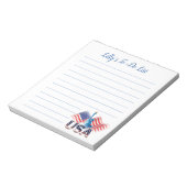 Amerikaanse vlag Amerikaanse VS lijst Notitieblok (Linkerzijde)