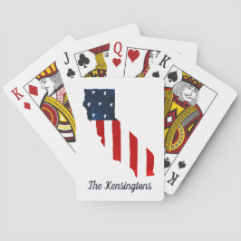 Amerikaanse vlag Amerikaanse Waterverf Pokerkaarten