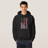 Amerikaanse vlag Amerikaanse wintersport Hoodie (Voorkant volledig)