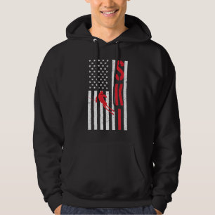 Amerikaanse vlag Amerikaanse wintersport Hoodie