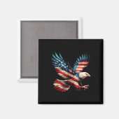 Amerikaanse Vlag Amerikaanse Zeearend 4 juli Ameri Magneet (Voorkant / Achterkant)