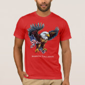 Amerikaanse vlag Amerikaanse zeearend 4 juli T-shirt (Voorkant)