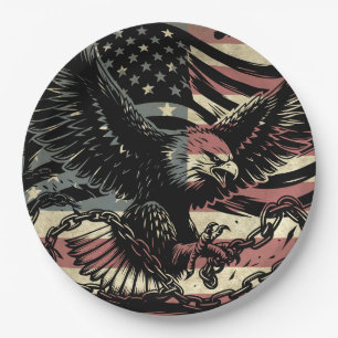 Amerikaanse vlag Amerikaanse zeearend patriottisch Papieren Bordje