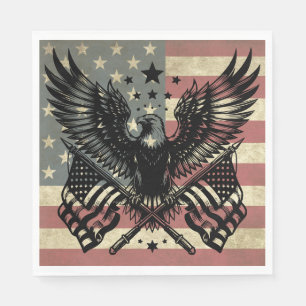 Amerikaanse vlag Amerikaanse zeearend patriottisch Servet