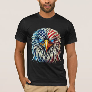 Amerikaanse Vlag Amerikaanse Zeearend Patriottisch T-shirt