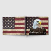 Amerikaanse vlag Amerikaanse zeearend rouwboek