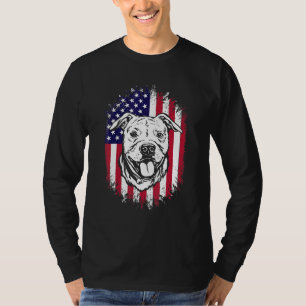 Amerikaanse Vlag Amstaff Amerikaanse Staffordshire T-shirt