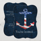 Amerikaanse vlag Anchor Nautical US Kaart (Voorkant / Achterkant)