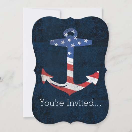 Amerikaanse vlag Anchor Nautical US Kaart (Voorkant)