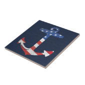  Amerikaanse vlag Anchor Nautical US Tegeltje (Zijkant)