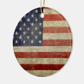 Amerikaanse vlag - Antiek - noodfineer Keramisch Ornament (Links)