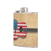 Amerikaanse vlag Aoustic Guitar Heupfles (Links)