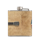 Amerikaanse vlag Aoustic Guitar Heupfles (Achterkant)