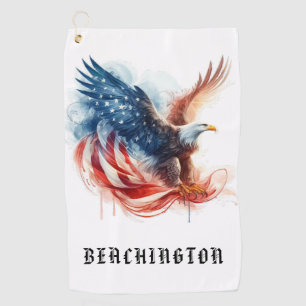 *~* Amerikaanse Vlag AP16 - Kale EAGLE USA Golfhan Golfhanddoek